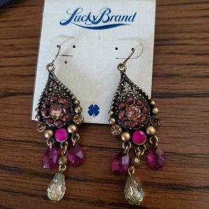 Lucky Brand Pink Chandelier Earrings